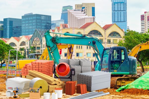 Construction materials on site Construction materials on site